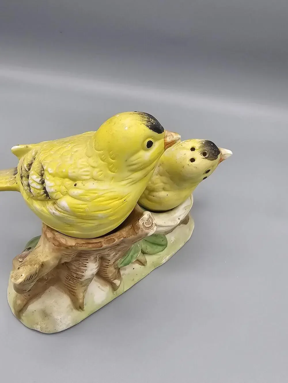 Vintage Ceramic Yellow Bird Salt and Pepper Shakers Set